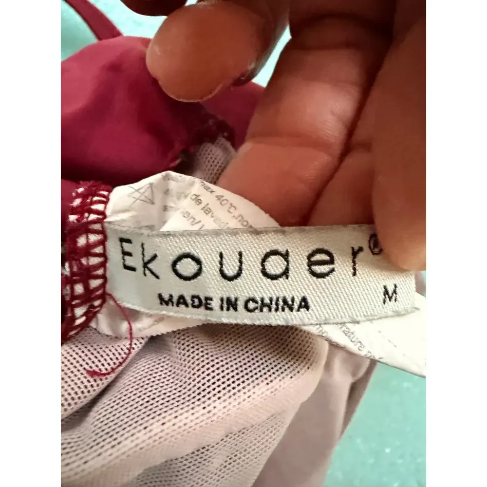 Ekouaer Swim Suit Crimson EUC One piece Womens M